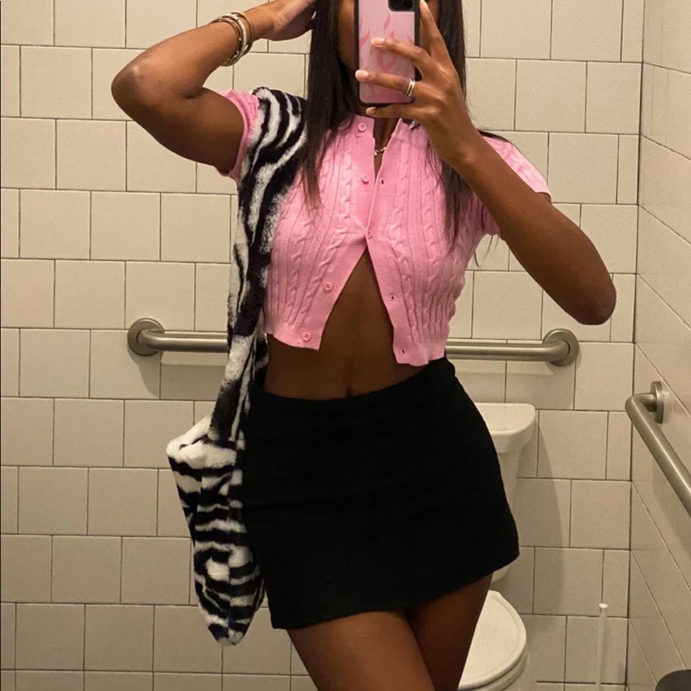 Black princess polly Shelby mini skirt high waisted